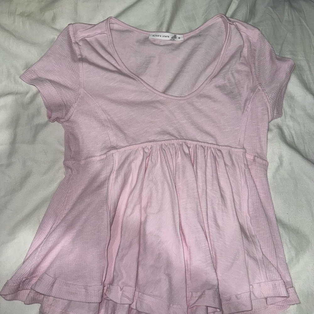 Altar'd State Blush Pink Babydoll Top